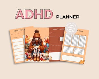 ADHD Planner / Printable and Digital Planner for Focus and Productivity /Instant Download/Instant Download/ Daily and Weekly Organization