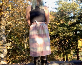 Falda Midi Vintage Pastel Pink, cintura 26"