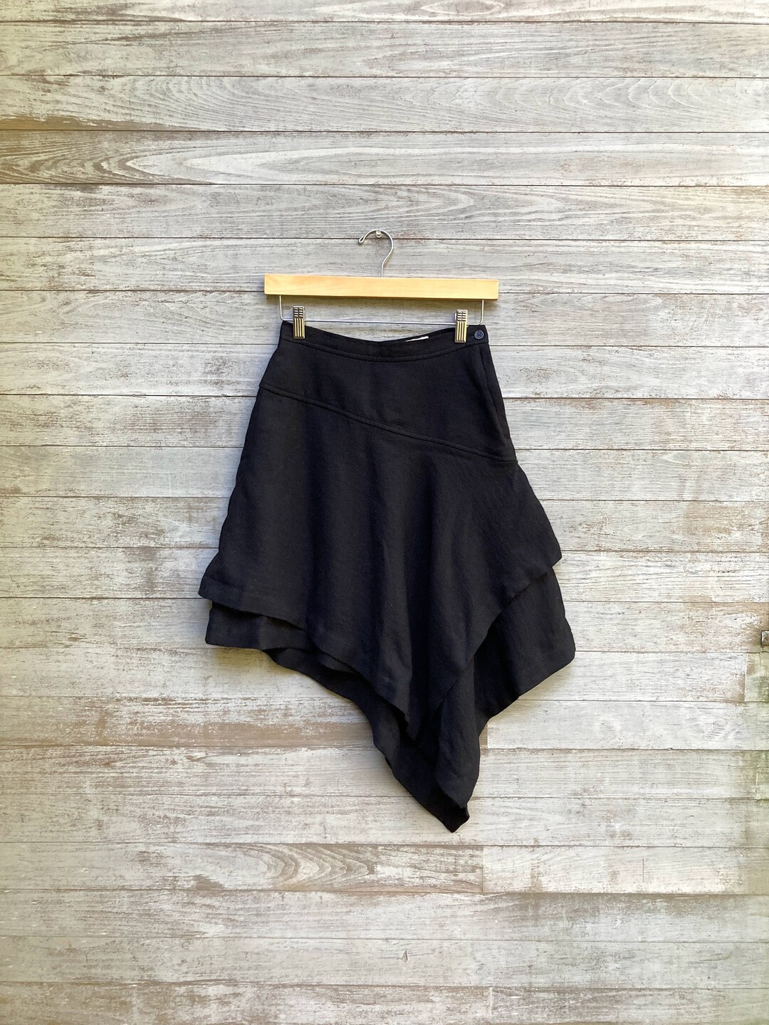 Smocked Asymmetrical Hem Skirt main image 1