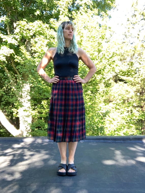 Pendleton plaid wool skirt hotsell