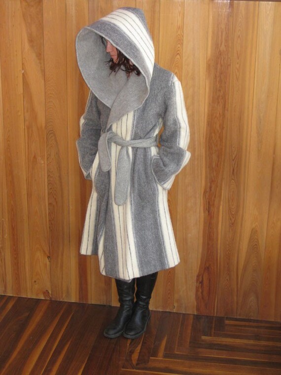 70s grey wool coat - Gem
