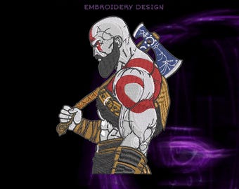 Warrior Axe Embroidery Design – 16x12 cm Digital File (DST, PES, JEF)