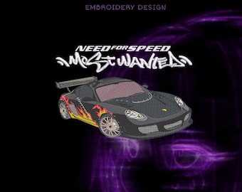 Desenho de bordado de carro de corrida de rua – Arquivo digital de 20 x 19 cm (DST, PES, JEF)
