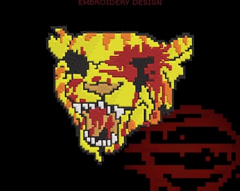 Máscara Tony Hotline Miami Bordada – Bastidor 14×13 cm | DST, PES, JEF