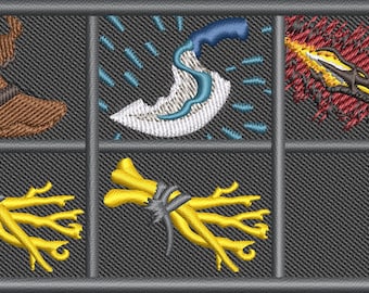 Dota 2 Spell Effects Embroidery Set | Machine Embroidery Files DST PES JEF | Digital Download