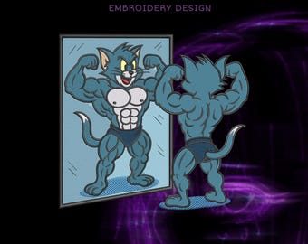 Desenho de Bordado Tom Gym | 17 x 16 cm | Arquivo para Bordado à Máquina