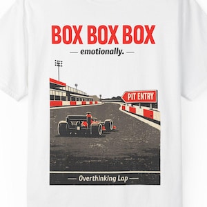 Camiseta Box Box Box F1, Camiseta con meme de Fórmula 1, Camiseta con cita de ingeniero de carreras, Regalo para aficionados al automovilismo, Día de la carrera