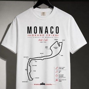 Monaco Grand Prix Shirt, Monaco Circuit Map Tee, Monte Carlo Formula 1 Shirt, Street Circuit Tee, Motorsport Fan Gift