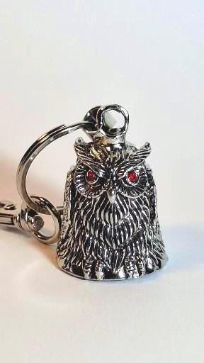 Silver Owl Bikers Bell, Gremlin Bell Guardian Bell, Spirit Bell,  Bike Riders Bell.