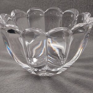 Vintage Lead Crystal Petal Bowl 5.5" - 12 Panel European Potpourri or Candy Dish