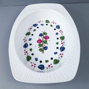 Vintage Haviland Limoges Aluminite Frugier Casserole Dish 15x11, 'Wild Fruits' Pattern Serving Bowl, MCM French Bakeware