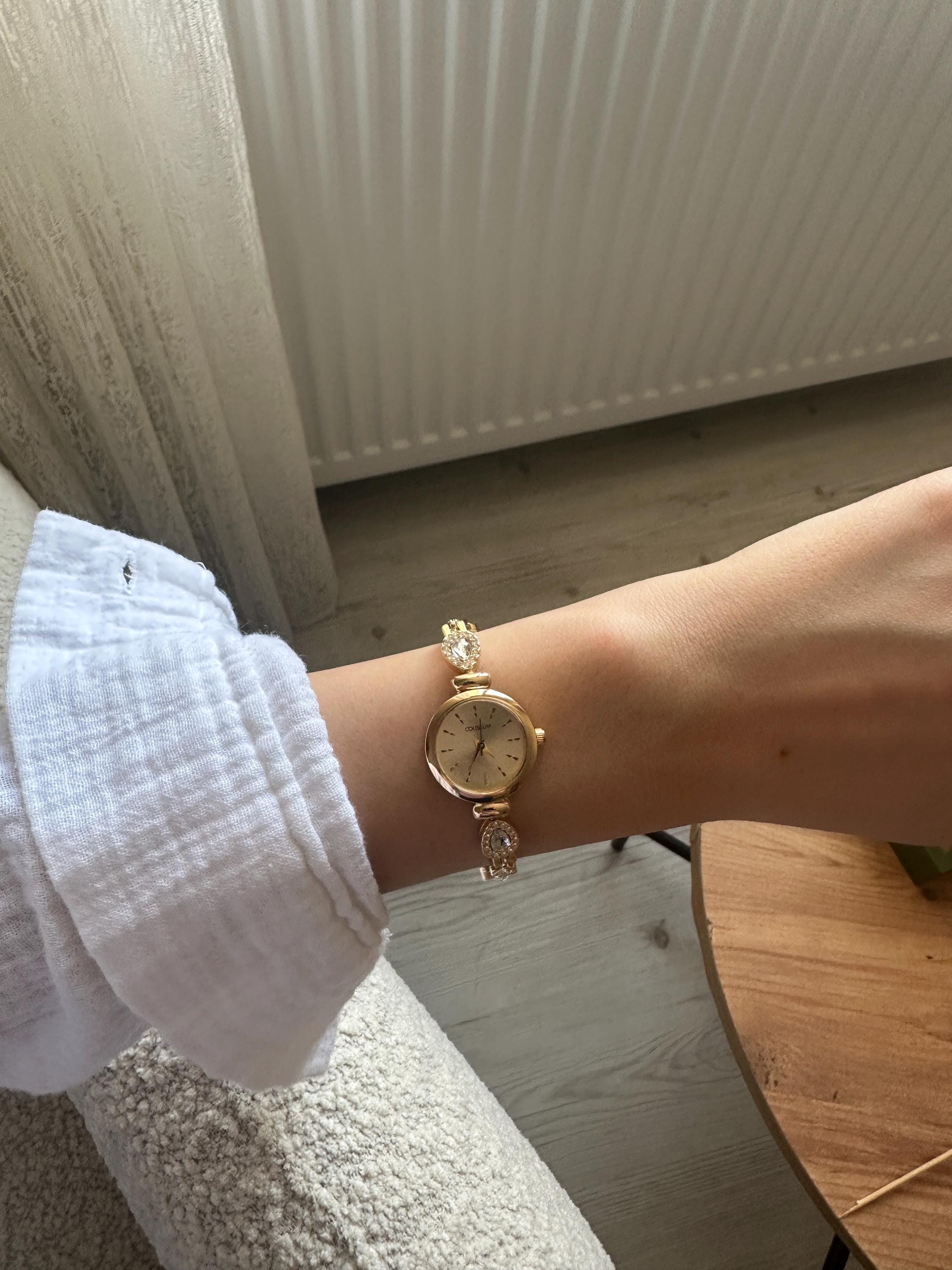 New Rhinestone Gold Crystal Teardrop Watch Elegant Bracelet Style Rhinestone Gold Crystal Teardrop Watch Elegant Bracelet Style main image 3