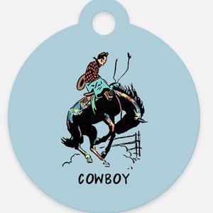 Cowboy Rodeo Horse ID Tag  Halter Tag  Bridle Tag  Saddle Tag