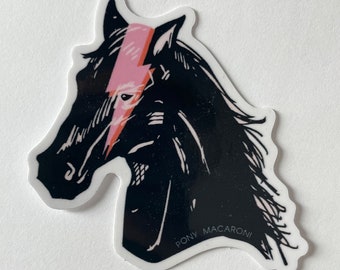 Rock Star Horse Equestrian Vinyl laptop sticker