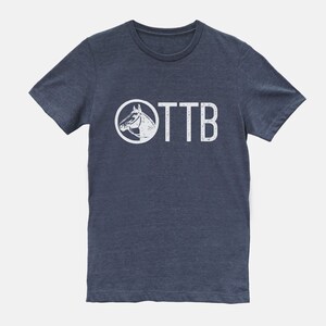 OTTB Off Track Thoroughbred Horse T-shirt Tee Navy Heather
