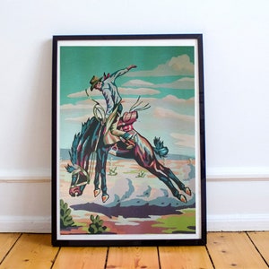 Cowboy Rodeo Poster Print