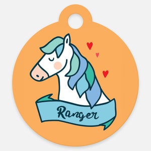 Blue Magical Horse ID Tag  Halter Tag  Bridle Tag  Saddle Tag