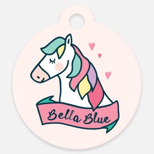 Pink Magical Horse ID Tag  Halter Tag  Bridle Tag  Saddle Tag