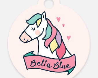 Pink Magical Horse ID Tag  Halter Tag  Bridle Tag  Saddle Tag
