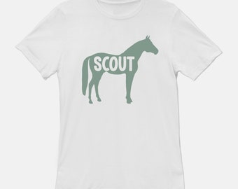 Custom Horse Name Personalized White T-shirt Tee