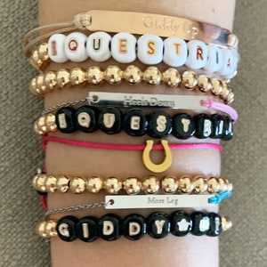 Gold Horseshoe Friendship Wish Bracelet