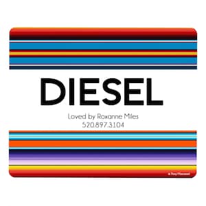 Custom Serape Uno Western Horse Stall Name Plate