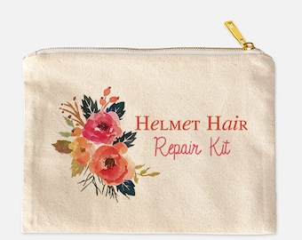 Helmet Hair Repair Kit Cosmetic Bag