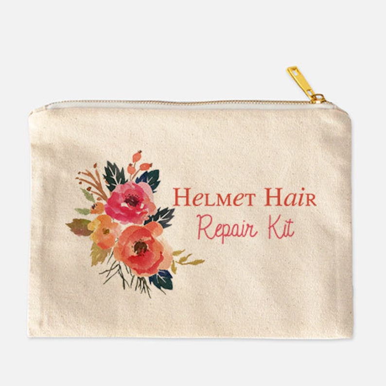 Helmet Hair Repair Kit Cosmetic Bag - Etsy