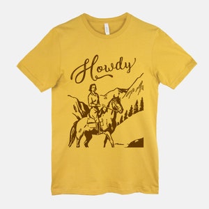 Howdy Cowgirl Rodeo Equestrian T-shirt Tee