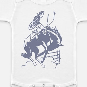 Cowboy Bull Rider Pony Horse Baby Onesie