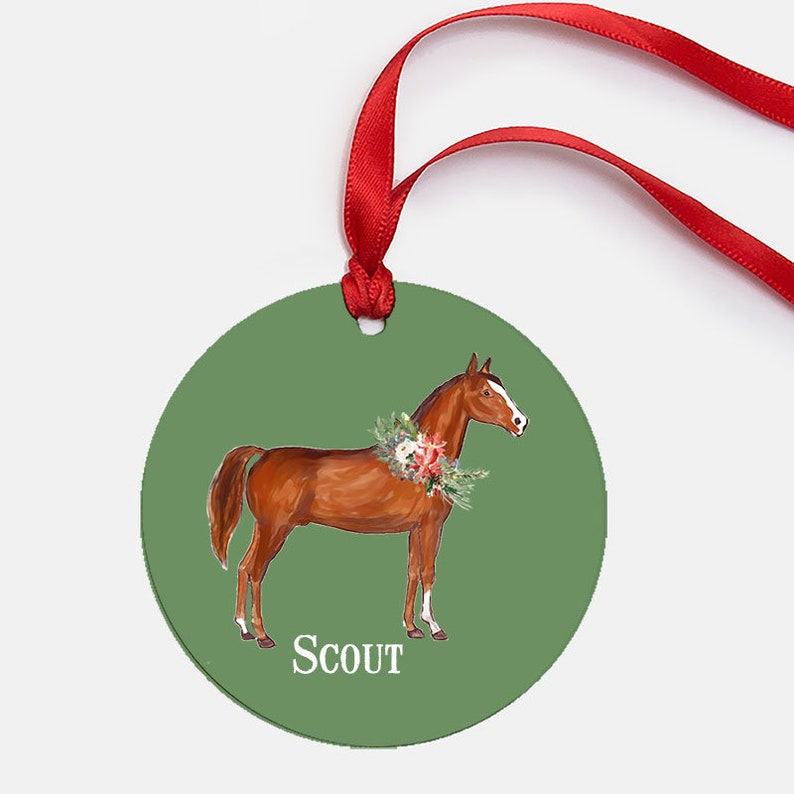 Personalized Metal Horse Ornament image 2