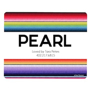 Custom Serape Tres Western Horse Stall Name Plate