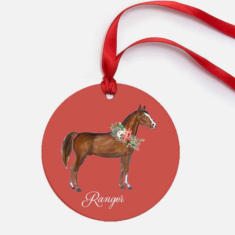 Personalized Metal Horse Ornament image 3