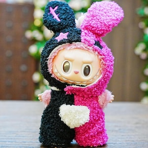 Labubu Neon Rabbit Handmade Set Clothes, Labubu Suit Clothes Outfit, Labubu Clothes, Labubu Doll Clothes Designer(Doll Not Included)