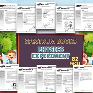 Spectrum Books Hands On Physics Experiments Workbook Science Activities STEM Learning Homeschool Printable PDF Pack