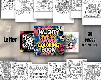 36 páginas para colorear de malas palabras solo para adultos