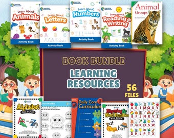 Libros de actividades de Learning Resources: Alfabeto, Números, Animales (56 archivos PDF)
