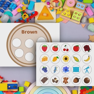 Preschool Color Sorting Activities 12 Printable Toddler Learning Worksheets Color Recognition Homeschool Educational PDF Pack image 6