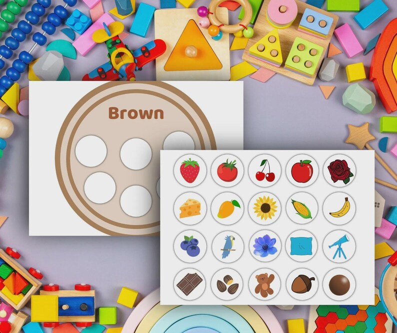 Preschool Color Sorting Activities 12 Printable Toddler Learning Worksheets Color Recognition Homeschool Educational PDF Pack image 6