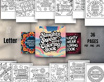 Libro para colorear con palabrotas picantes: Paquete de páginas para colorear divertidas para adultos en formato PDF