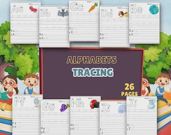 Alphabet Tracing Workbook for Kids: Preschool Writing Practice (Digital Download)
