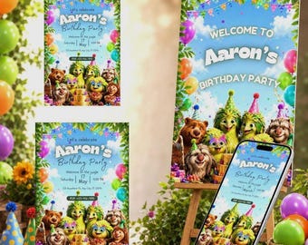 SWAPPED Birthday Invitation Bundle Template Inspired, Editable Canva Birthday Card, Movie Inspired Party Invite