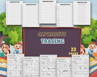 Alphabet Tracing Workbook: Preschool Handwriting Practice (PDF Download)