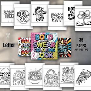 Adult Swear Coloring Book PDF: Funny and Easy Coloring Pages