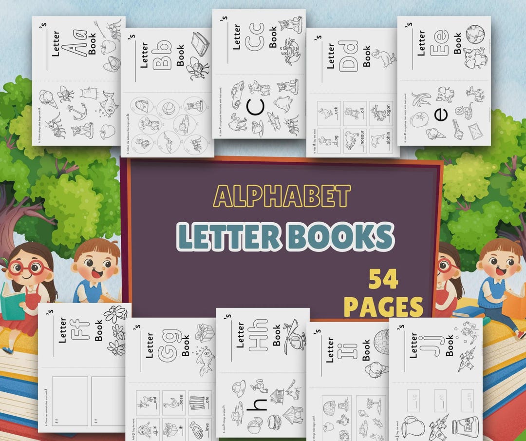 Printable Alphabet Busy Book for Kids, Toddlers, Preschoolers (digital ...