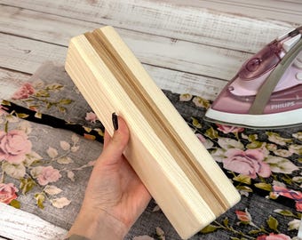Tailors Clapper Wooden Board Double 25 cm, Pressing Board for Sewing, Dressmaking, Ironing Tool, Handmade Sewing Gift, Sewing Accessories