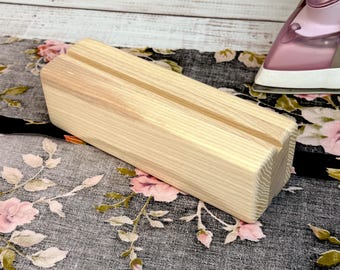 Double-Sided Ash Wood Tailors Clapper, Seam Pressing Tool, Ironing Block, Wooden Tailor Accessory, Handmade Ukraine