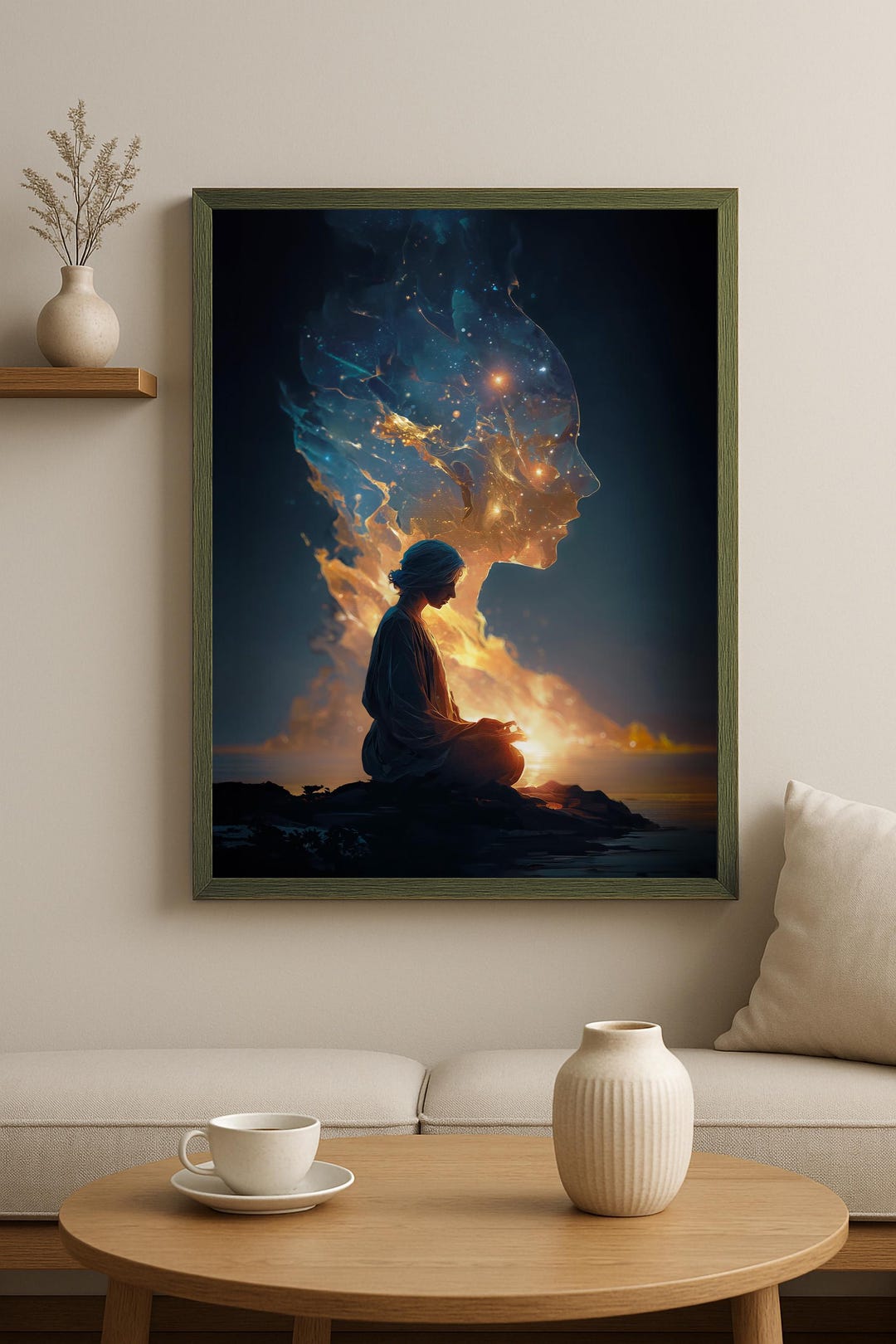 The Celestial Soul | Meditation Wall Art , Spiritual Fire & Cosmic ...