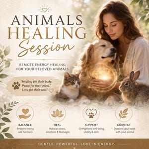 Remote Animal Healing Session | Pet Energy Balance, Stress Release, Support