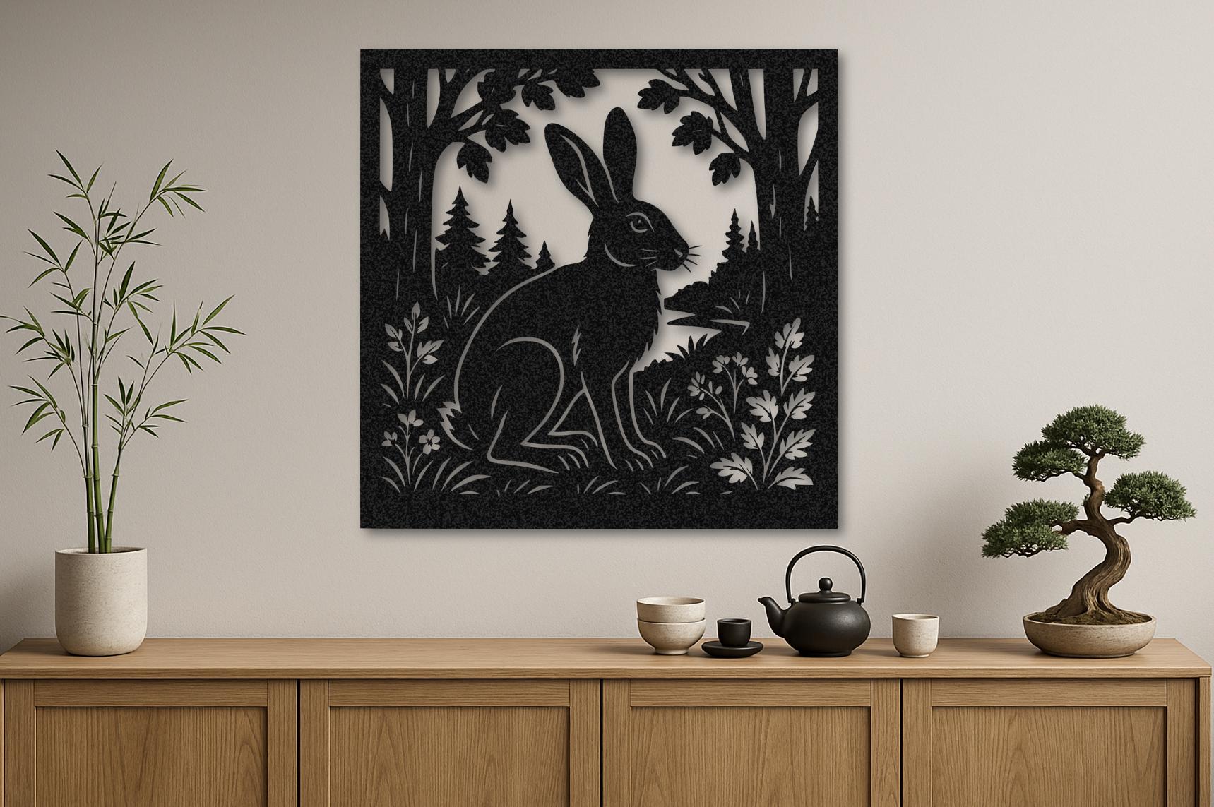 Rabbit Bunny Papercut Pattern - Etsy